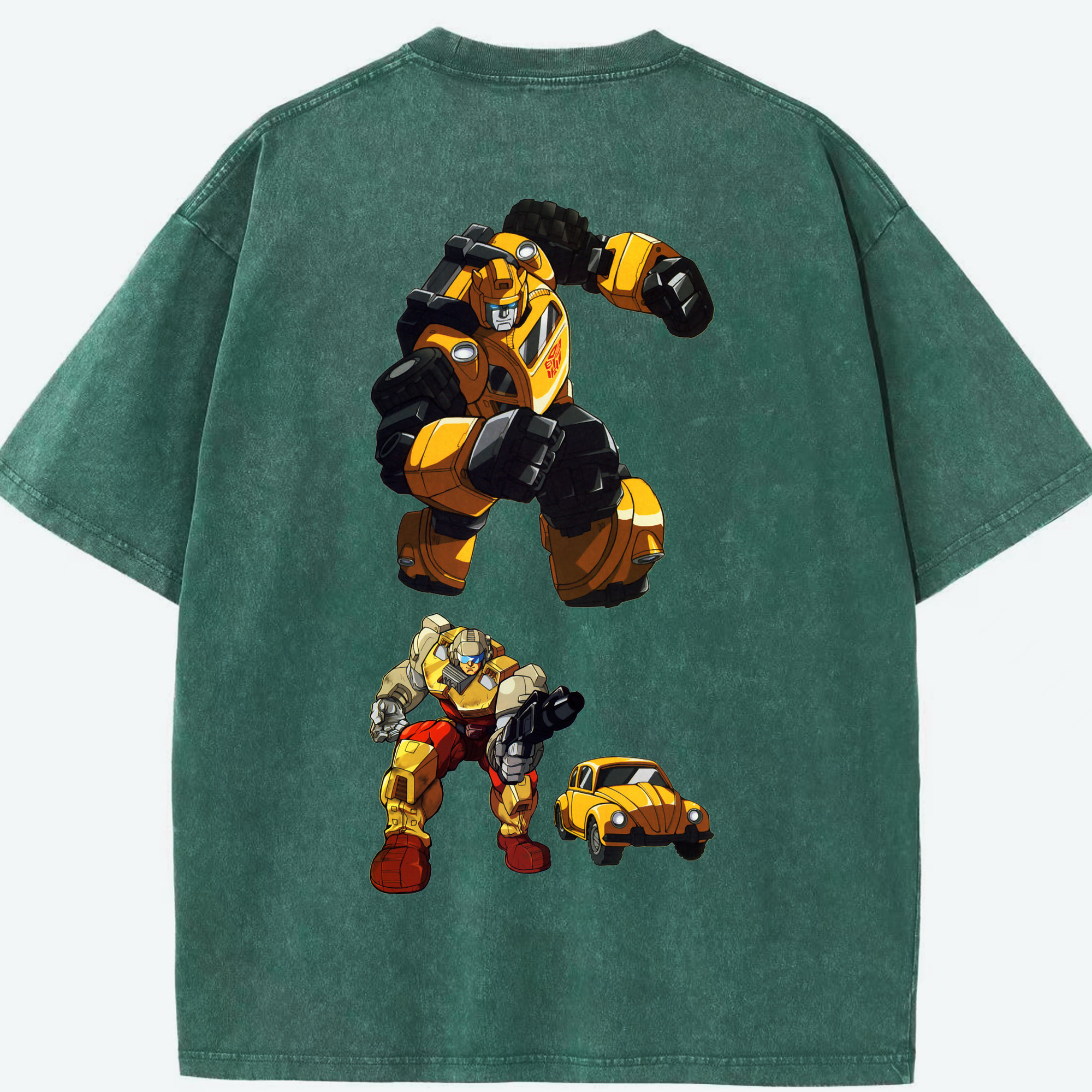 （画像用）  綿100% ヴィンテージ風 半袖Tシャツ（背面プリント）